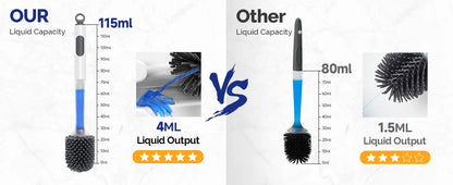 Water Spray Silicone Toilet Brush with Long Handle - Smarsty