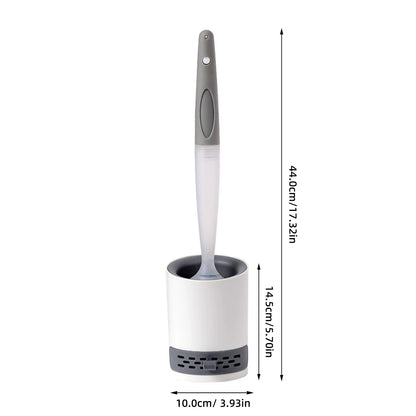 Water Spray Silicone Toilet Brush with Long Handle - Smarsty