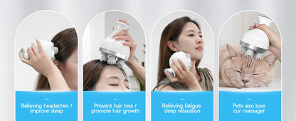 Wireless Electric Scalp Massager for Stress Relief - Smarsty