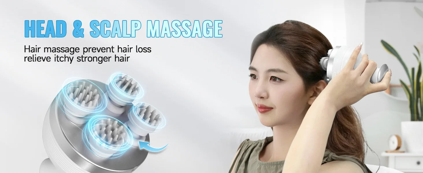 Wireless Electric Scalp Massager for Stress Relief - Smarsty