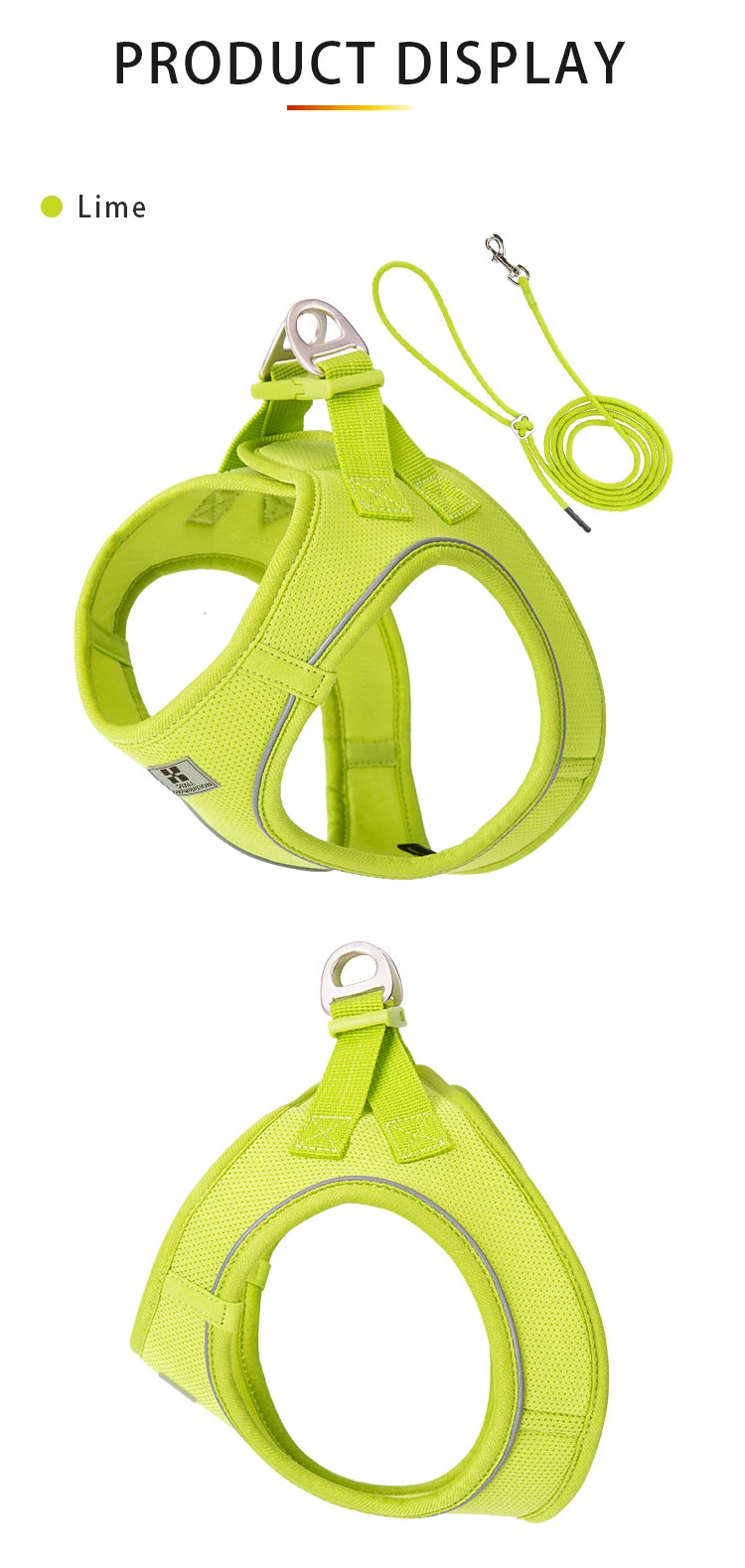 Adjustable Reflective Dog Harness Leash Set for Small Dogs - Smarsty