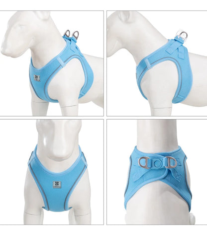 Adjustable Reflective Dog Harness Leash Set for Small Dogs - Smarsty
