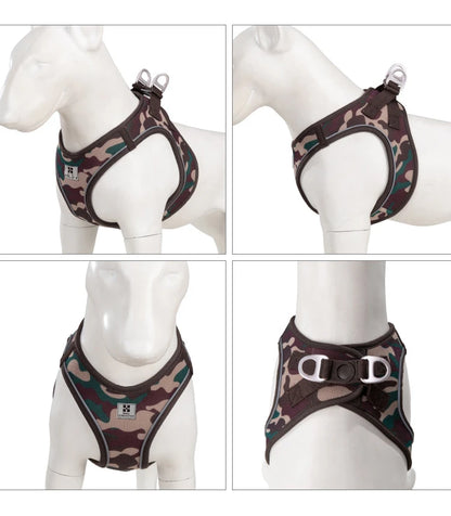 Adjustable Reflective Dog Harness Leash Set for Small Dogs - Smarsty