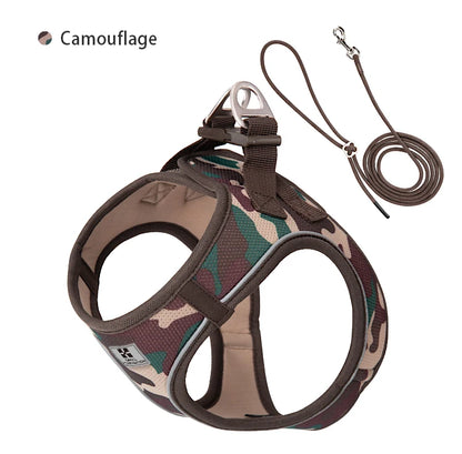 Adjustable Reflective Dog Harness Leash Set for Small Dogs - Smarsty