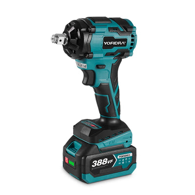 YOFIDRA 1/2 Inch Brushless Electric Impact Wrench Cordless Efficiency - Smarsty