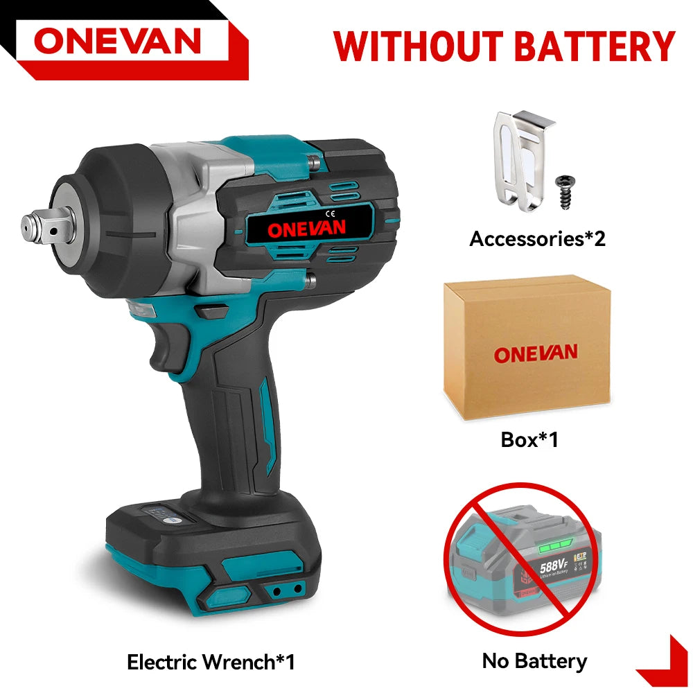 Onevan Brushless Electric Impact Wrench 2800N.M Torque - Smarsty