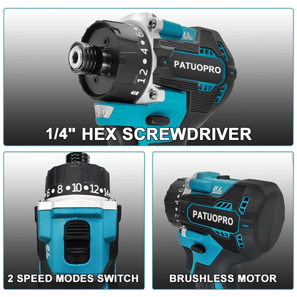 500N.m Brushless Cordless Impact Wrench for Home DIY - Smarsty