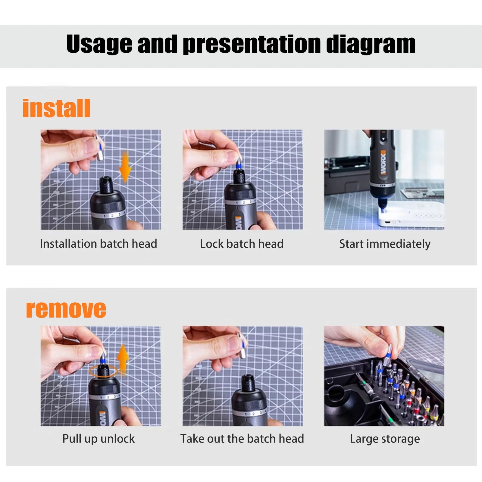 Worx 4V Cordless Electric Screwdriver Set for Home Repairs - Smarsty