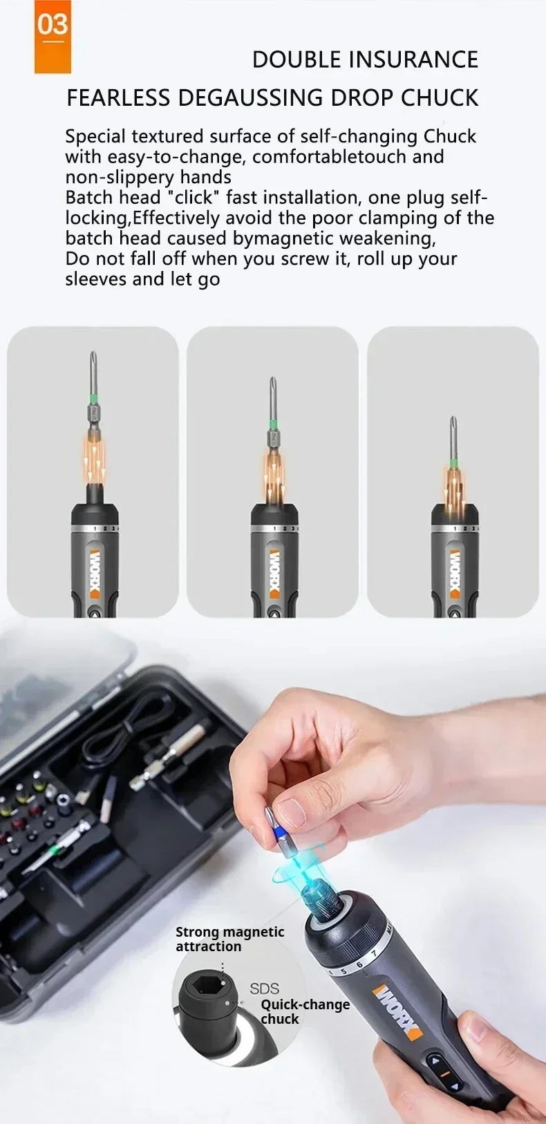 Worx 4V Cordless Electric Screwdriver Set for Home Repairs - Smarsty