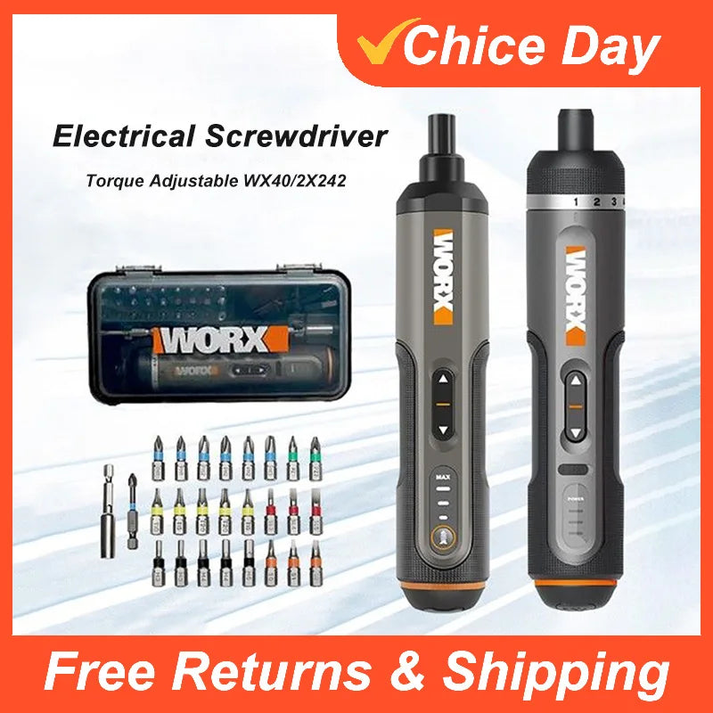 Worx 4V Mini Cordless Screwdriver Set with USB Rechargeable Feature - Smarsty
