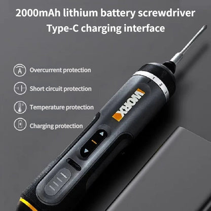 Worx 4V Mini Cordless Screwdriver Set with USB Rechargeable Feature - Smarsty