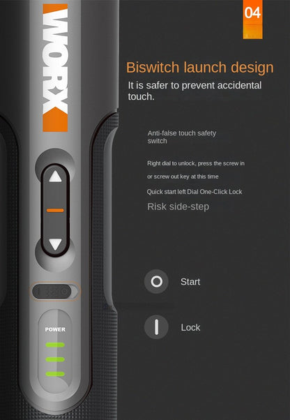Worx 4V Smart Cordless Screwdriver Set with 30 Bits - Smarsty
