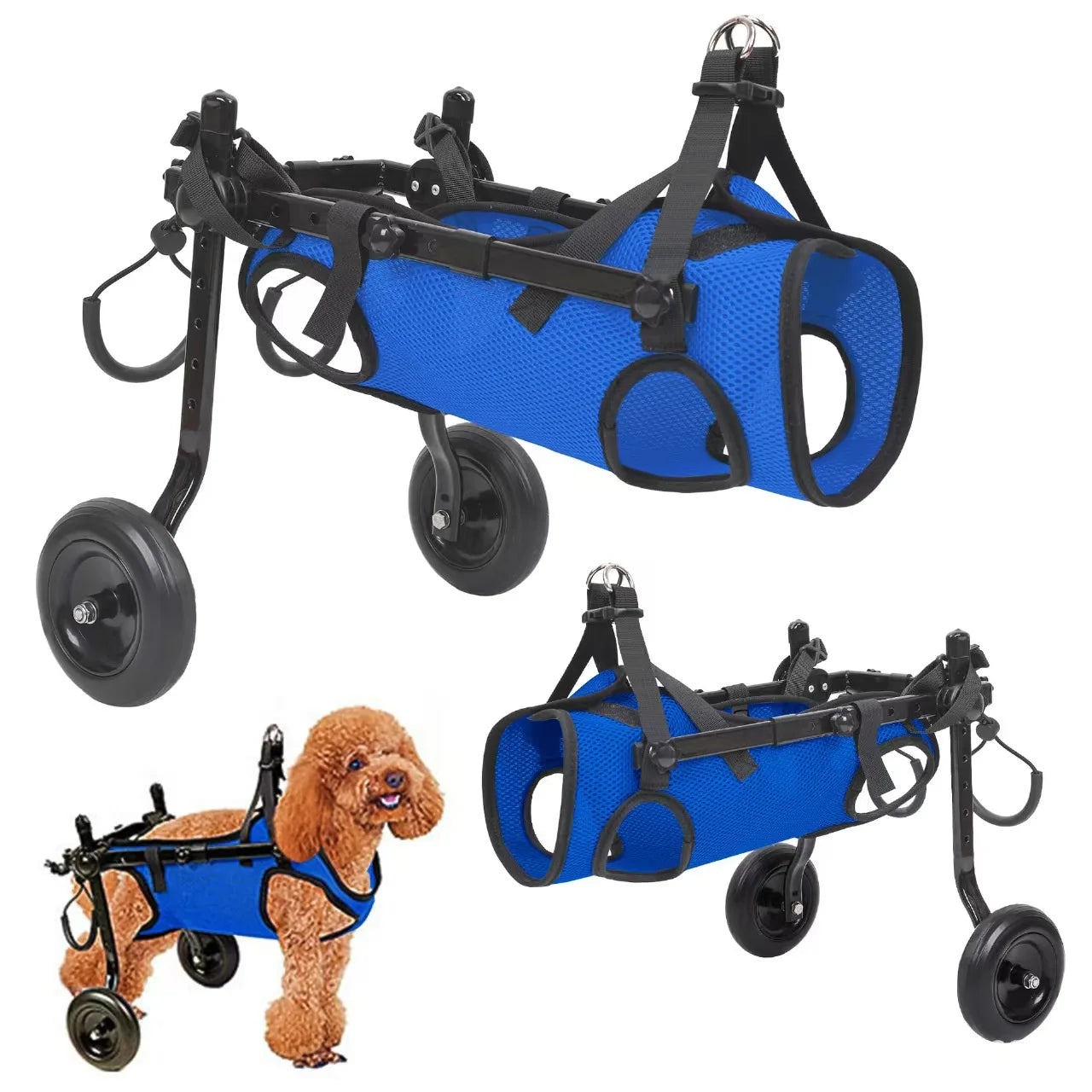 Adjustable Dog Wheelchair Cart for Enhanced Mobility - Smarsty