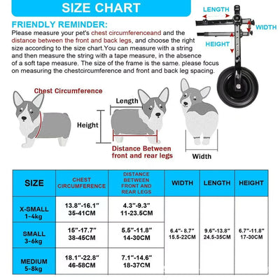 Adjustable Dog Wheelchair Cart for Enhanced Mobility - Smarsty
