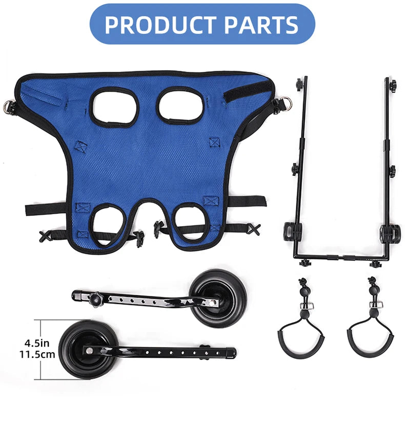 Adjustable Dog Wheelchair Cart for Enhanced Mobility - Smarsty