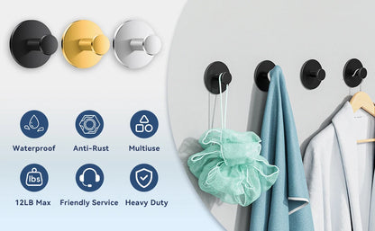 Extra Sticky Stainless Steel Towel Hooks for Space Saving - Smarsty