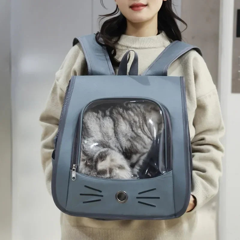 Breathable Cat Carrier Backpack for Outdoor Travel - Smarsty
