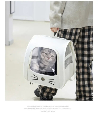 Breathable Cat Carrier Backpack for Outdoor Travel - Smarsty