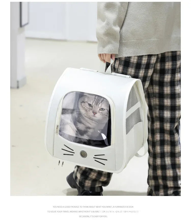 Breathable Cat Carrier Backpack for Outdoor Travel - Smarsty