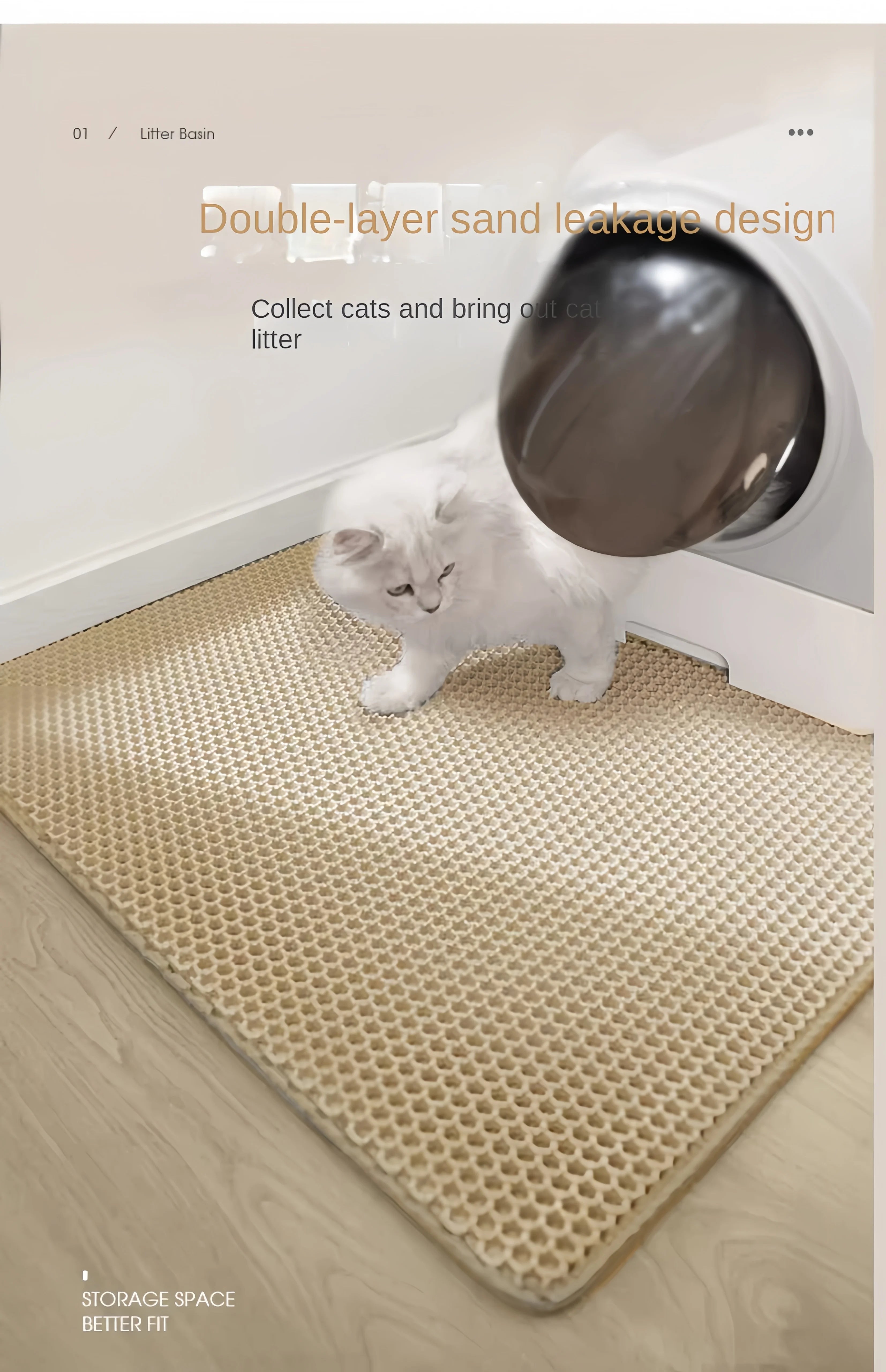 Waterproof Cat Litter Mat with Non Slip Design - Smarsty