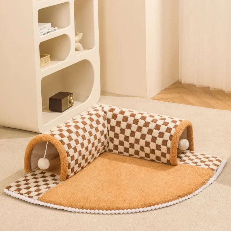 Breathable Cat Bed with Play Tunnel for Fun - Smarsty
