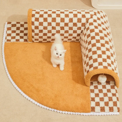 Breathable Cat Bed with Play Tunnel for Fun - Smarsty