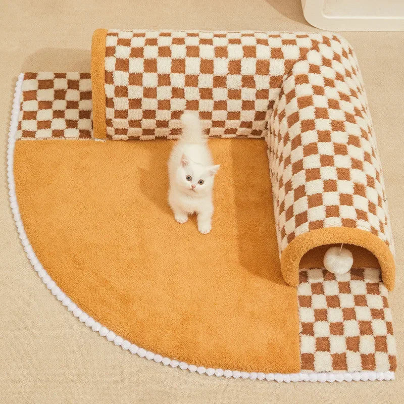 Breathable Cat Bed with Play Tunnel for Fun - Smarsty