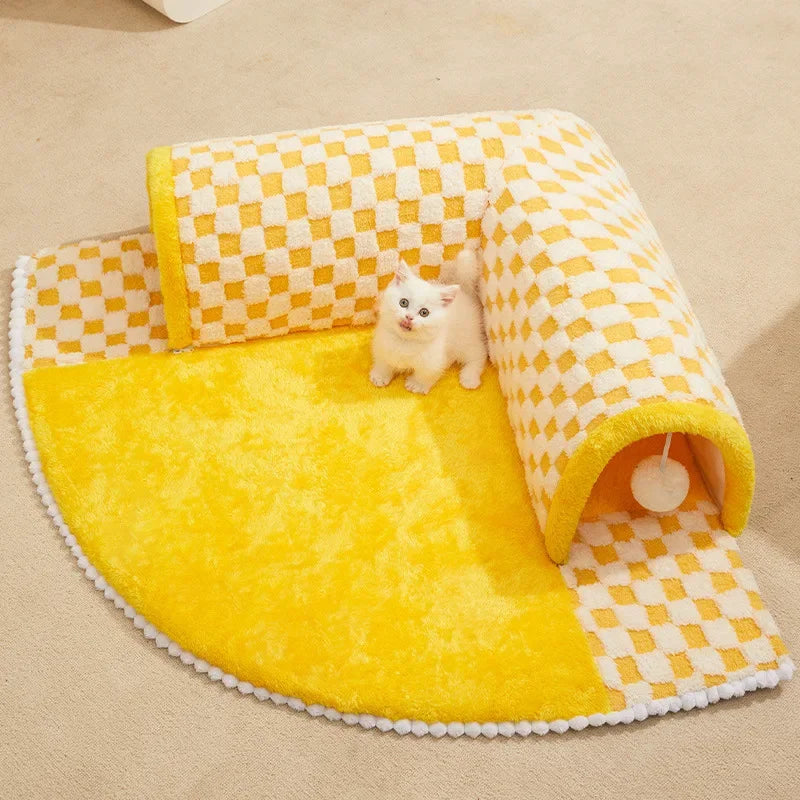 Breathable Cat Bed with Play Tunnel for Fun - Smarsty