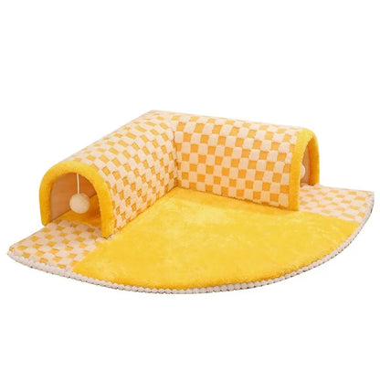 Breathable Cat Bed with Play Tunnel for Fun - Smarsty