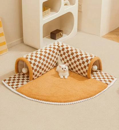 Breathable Cat Bed with Play Tunnel for Fun - Smarsty
