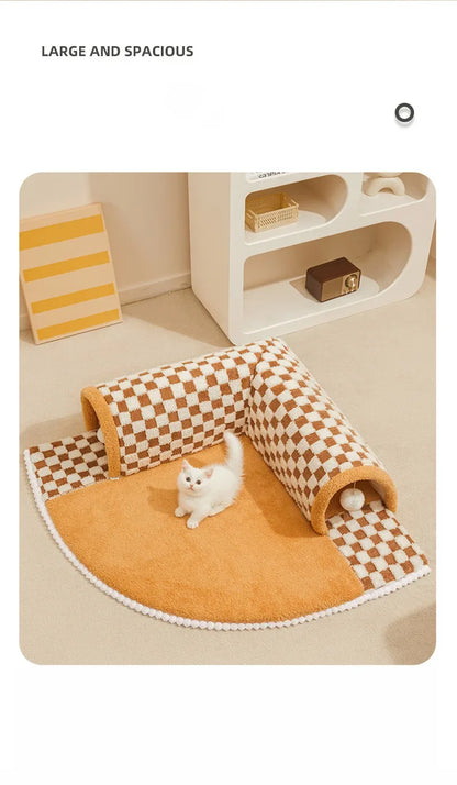 Breathable Cat Bed with Play Tunnel for Fun - Smarsty