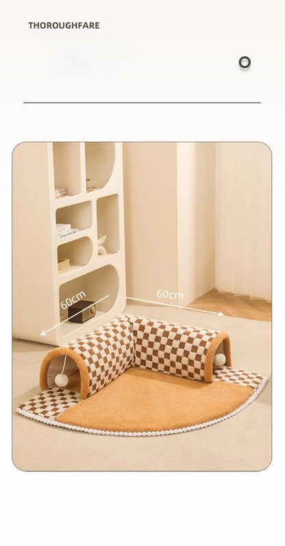 Breathable Cat Bed with Play Tunnel for Fun - Smarsty