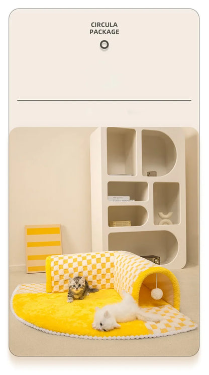 Breathable Cat Bed with Play Tunnel for Fun - Smarsty