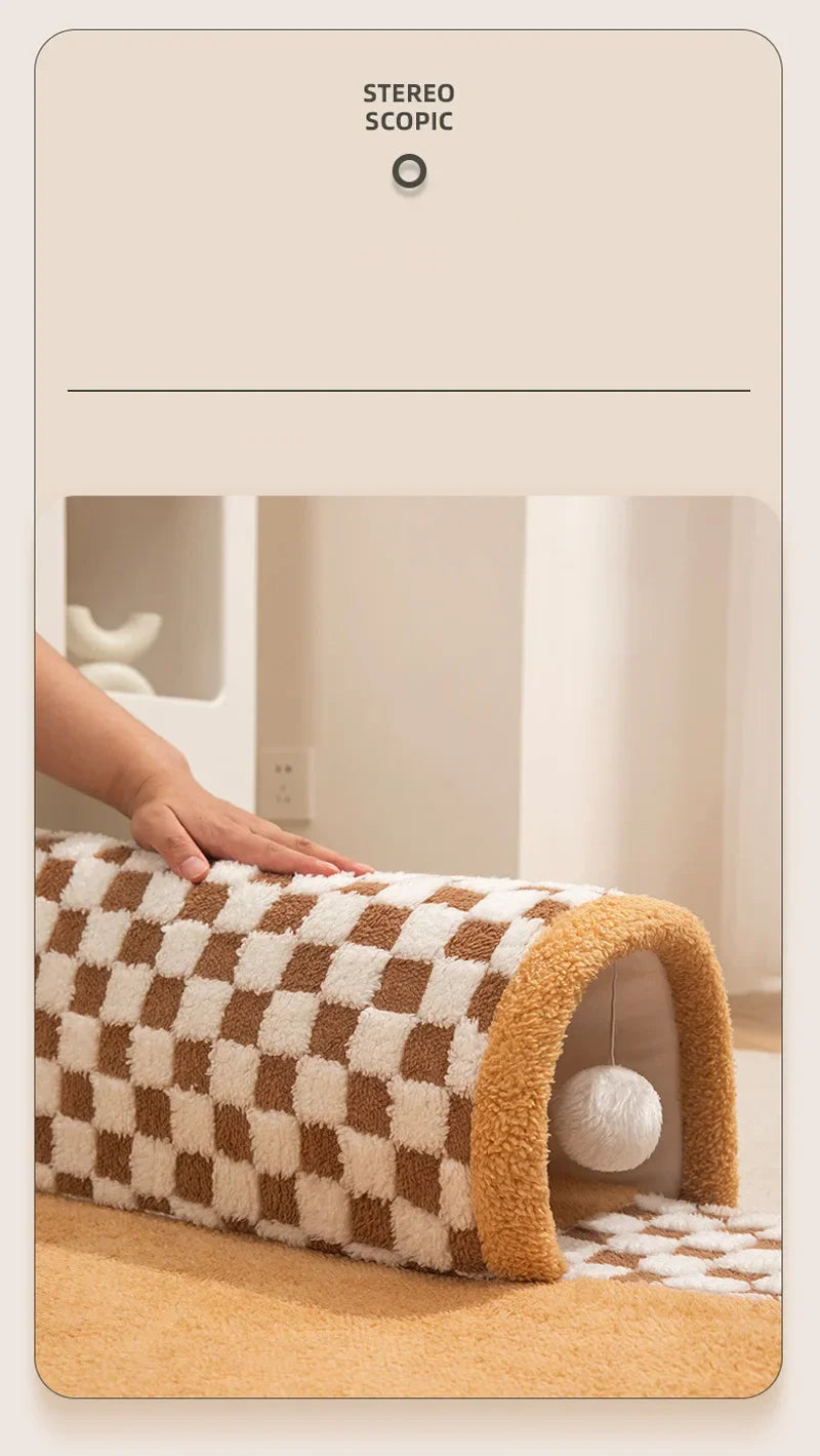 Breathable Cat Bed with Play Tunnel for Fun - Smarsty