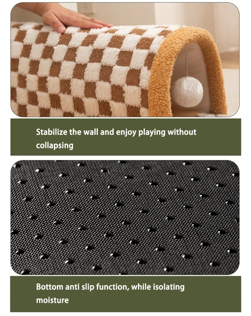 Breathable Cat Bed with Play Tunnel for Fun - Smarsty