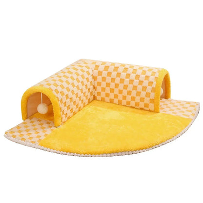 Breathable Cat Bed with Play Tunnel for Fun - Smarsty
