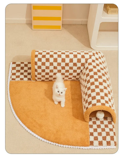 Breathable Cat Bed with Play Tunnel for Fun - Smarsty
