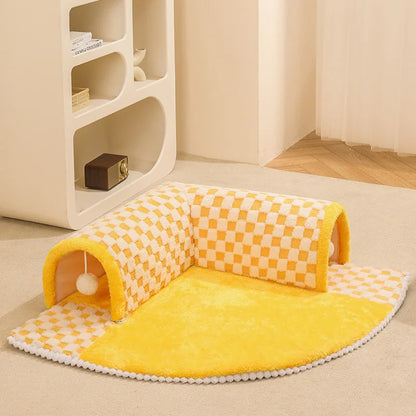 Breathable Cat Bed with Play Tunnel for Fun - Smarsty