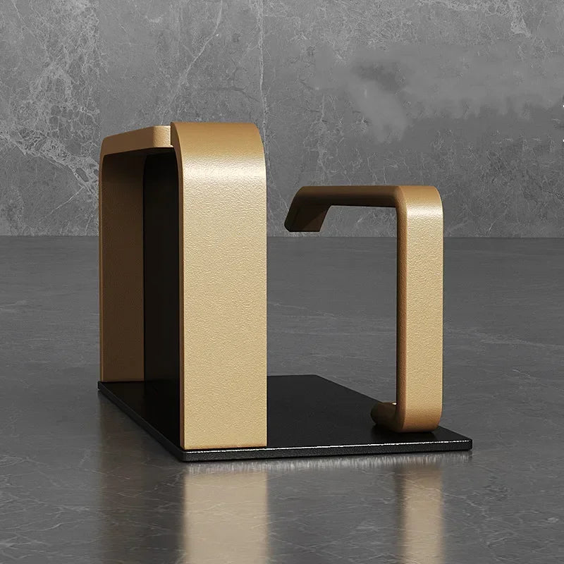 Black Gold Wall Mount Toilet Paper Holder with Shelf - Smarsty