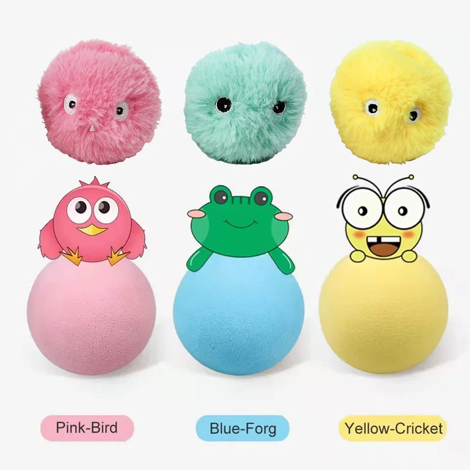 Interactive Catnip Squeaky Ball Toy for Kittens - Smarsty