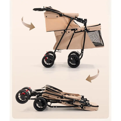 Double Pet Stroller for Small and Medium Dogs - Smarsty