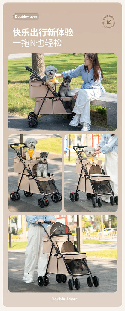 Double Pet Stroller for Small and Medium Dogs - Smarsty