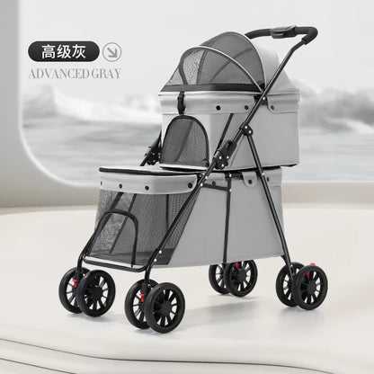 Double Pet Stroller for Small and Medium Dogs - Smarsty