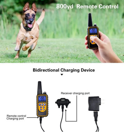 Rechargeable Electric Dog Training Collar with LCD Display - Smarsty
