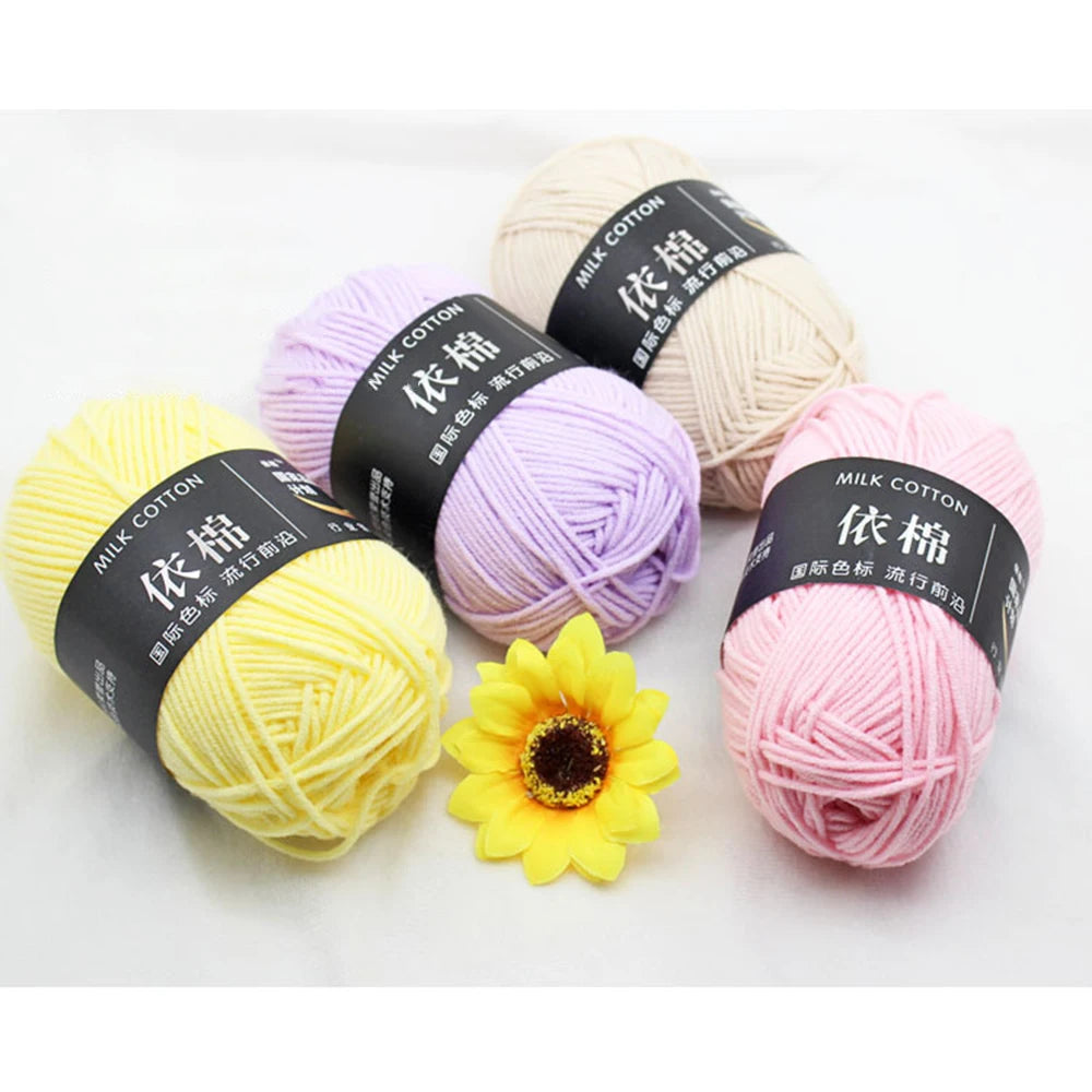 Soft Wool Milk Cotton Yarn for Knitting and Crochet - Smarsty