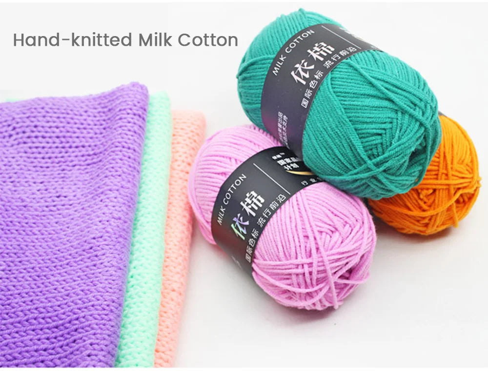 Soft Wool Milk Cotton Yarn for Knitting and Crochet - Smarsty