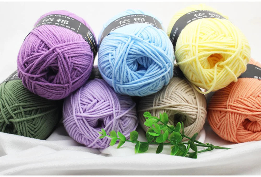 Soft Wool Milk Cotton Yarn for Knitting and Crochet - Smarsty