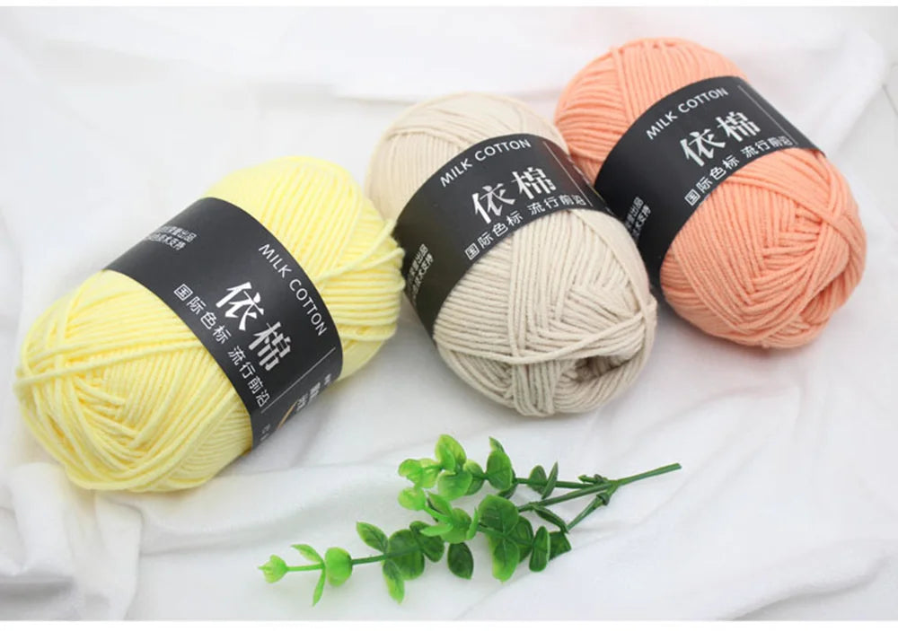 Soft Wool Milk Cotton Yarn for Knitting and Crochet - Smarsty