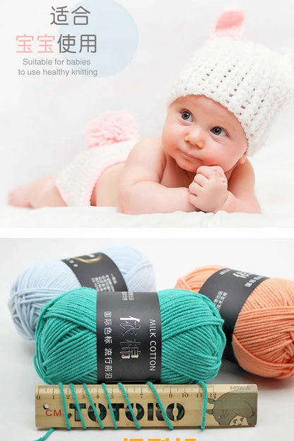 Soft Wool Milk Cotton Yarn for Knitting and Crochet - Smarsty