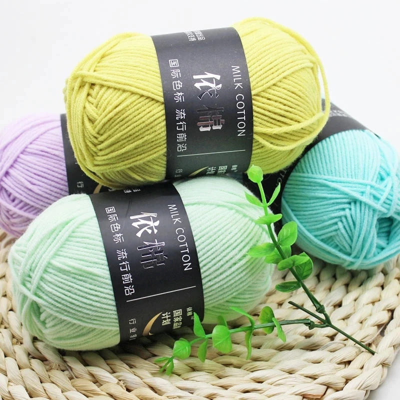 Soft Wool Milk Cotton Yarn for Knitting and Crochet - Smarsty